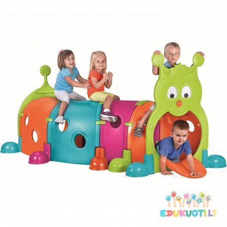 Didelis plastikinis edukacinis žaidimų tunelis vikšras ED09596