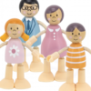 Medinės šeimos lėlių figūrėlių rinkinys  44061