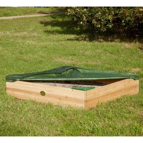 Medinė lauko smėliadėžė su tentu