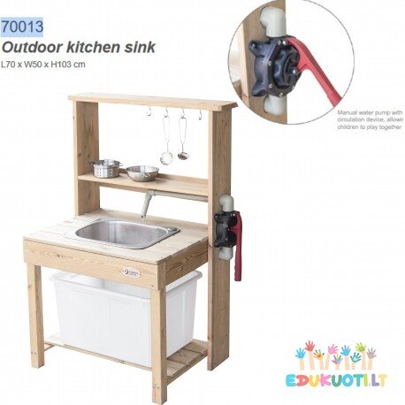Didelė medinė lauko virtuvėlė R70013 - Image 3