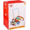 Medinė vaikštynė stumdukas su kaladėlėmis TKC281A - Image 3
