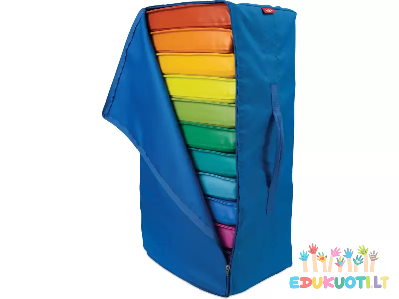 Pufų komplektas vaivorykštė NS3430 edukuoti