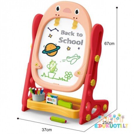 Dvipusė edukacinė magnetinė lenta su priedais 56 vnt ED50094