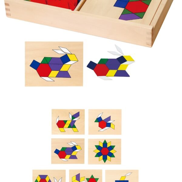 Medinė mozaika Montessori loginė dėlionė 148 detalės R50029
