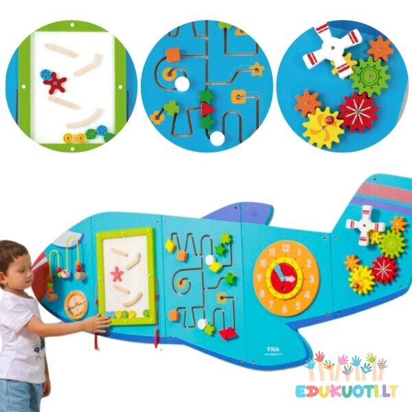 Didelė manipuliacinė edukacinė lenta lėktuvas R50673
