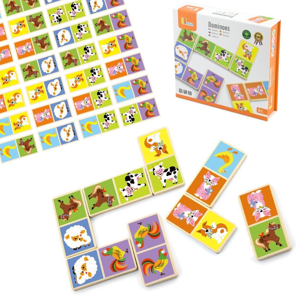 Edukacinis medinis domino ūkis 28 vnt ED51306 - Image 2