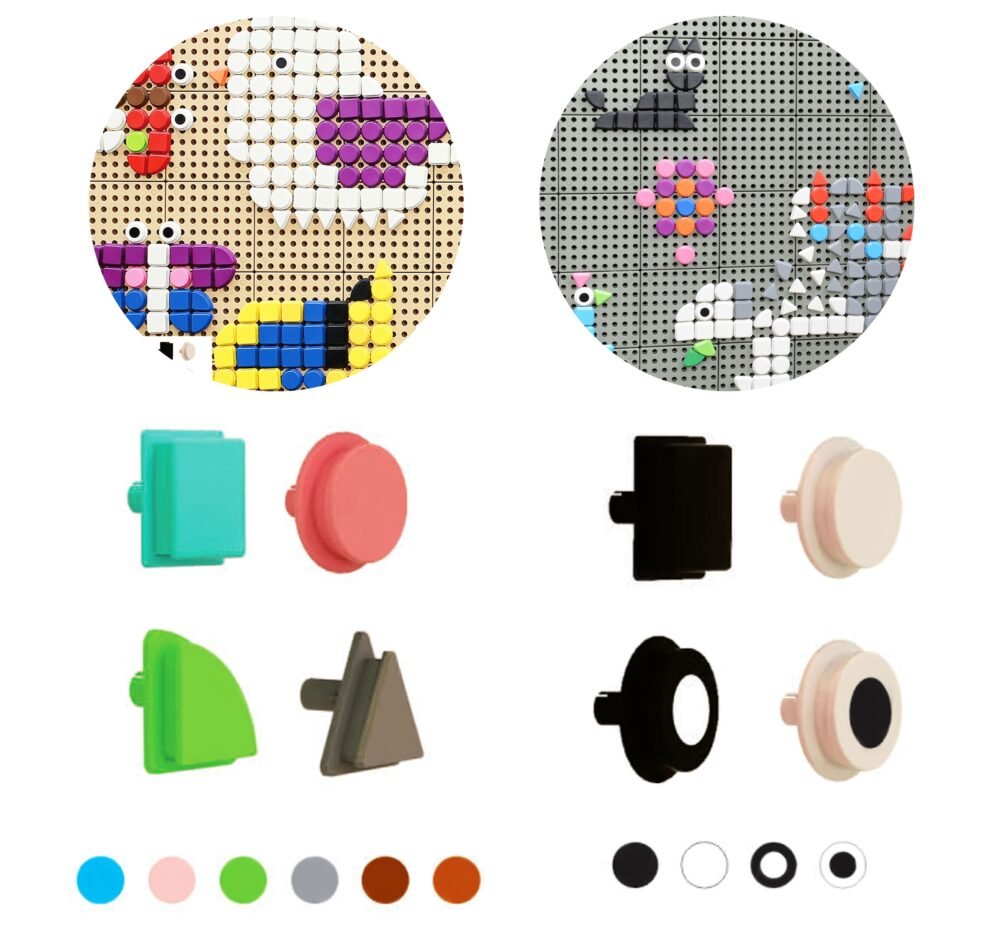 STEAM MASTERKIDZ lentų geometrinių kištukų rinkinys 256 vnt EDU14702