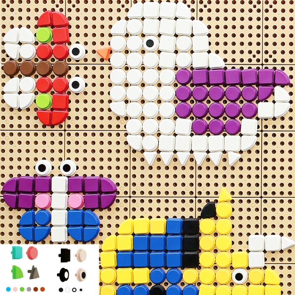 STEAM MASTERKIDZ lentų geometrinių kištukų rinkinys 256 vnt EDU14702 - Image 3