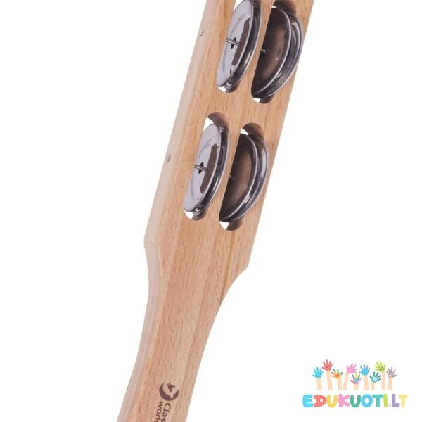 Medinis muzikos instrumentas barškutis 20 cm RED40512