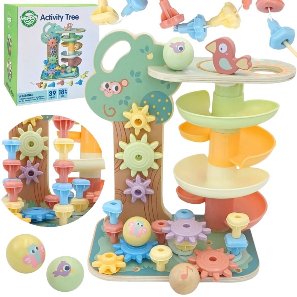Kamuoliukų takelis Montessori Steam konstruktorius EDU51855