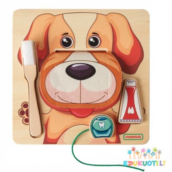 MASTERKIDZ edukacinė Montessori lenta burnos higiena RMK30474