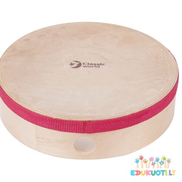 Medinis tamburinas 20 cm RED40514