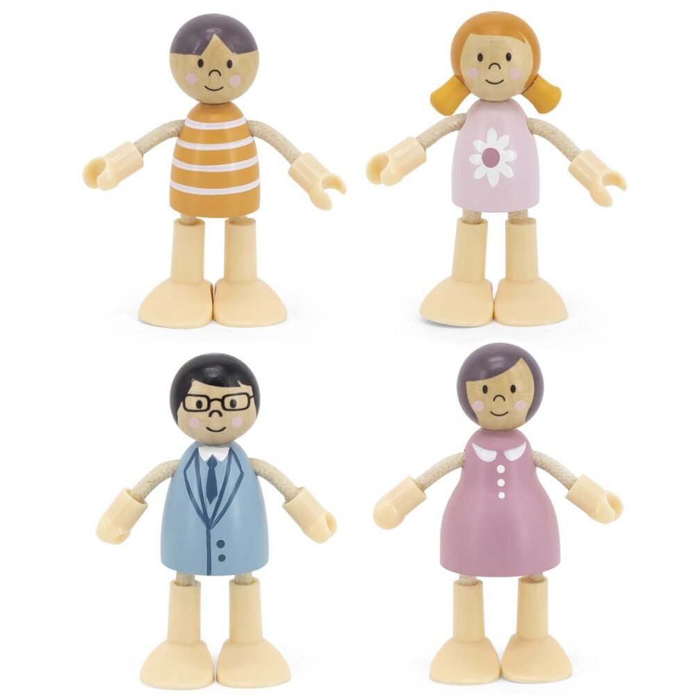 Medinės šeimos lėlių figūrėlių rinkinys ED44061 - Image 2