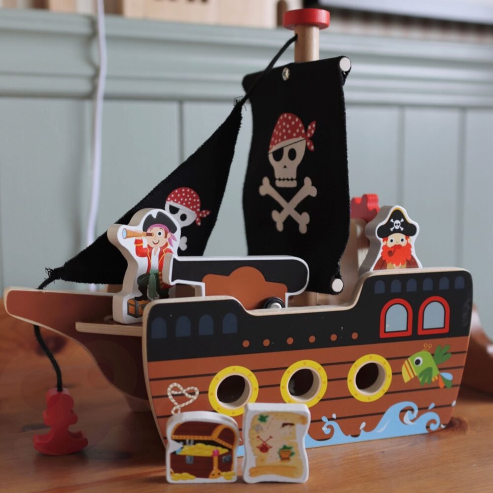 Medinių figūrėlių rinkinys Piratų laivas ED33342 - Image 2