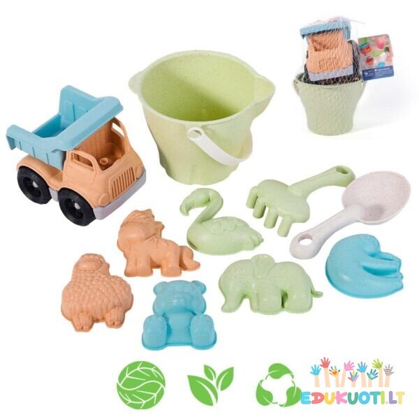 Smėlio žaislų rinkinys 10 vnt ED43438