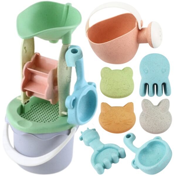 Smėlio žaislų rinkinys su malūnėliu 9 vnt ED43476