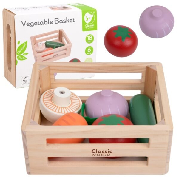 Medinių daržovių rinkinys krepšelyje, 6 vnt. EDCW50642