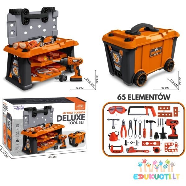 Plastikinė mobili meistro įrankių dėžė R53545