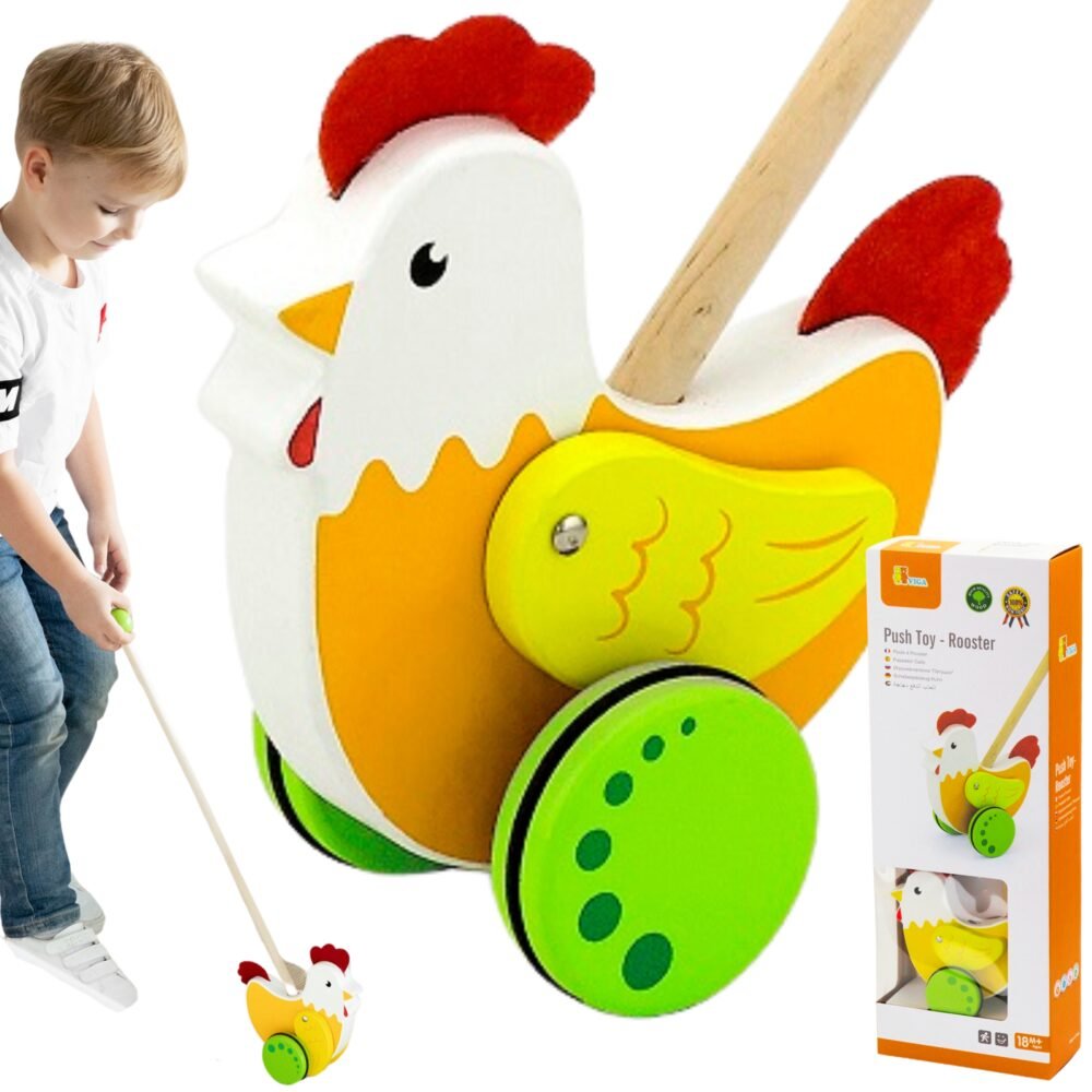 Medinė stumiama višta ED50964