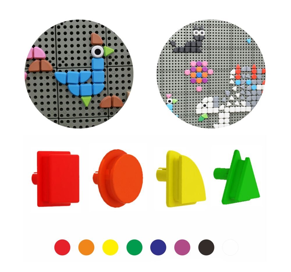 STEAM MASTERKIDZ  lentų geometrinių kištukų rinkinys 64 vnt. EDU14818