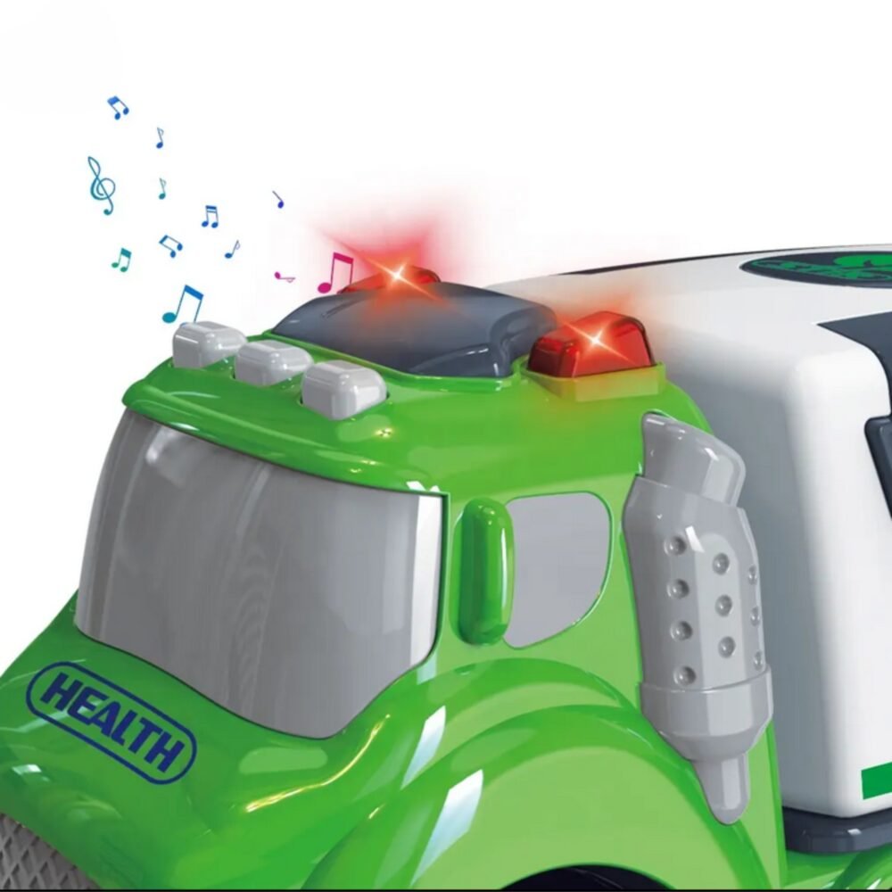 Interaktyvus šiukšliavežis automobilis su garso ir šviesos efektais - Image 2