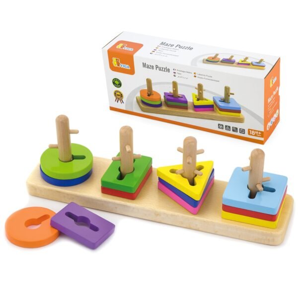 Medinė Montessori rūšiavimo dėlionė formos R50968
