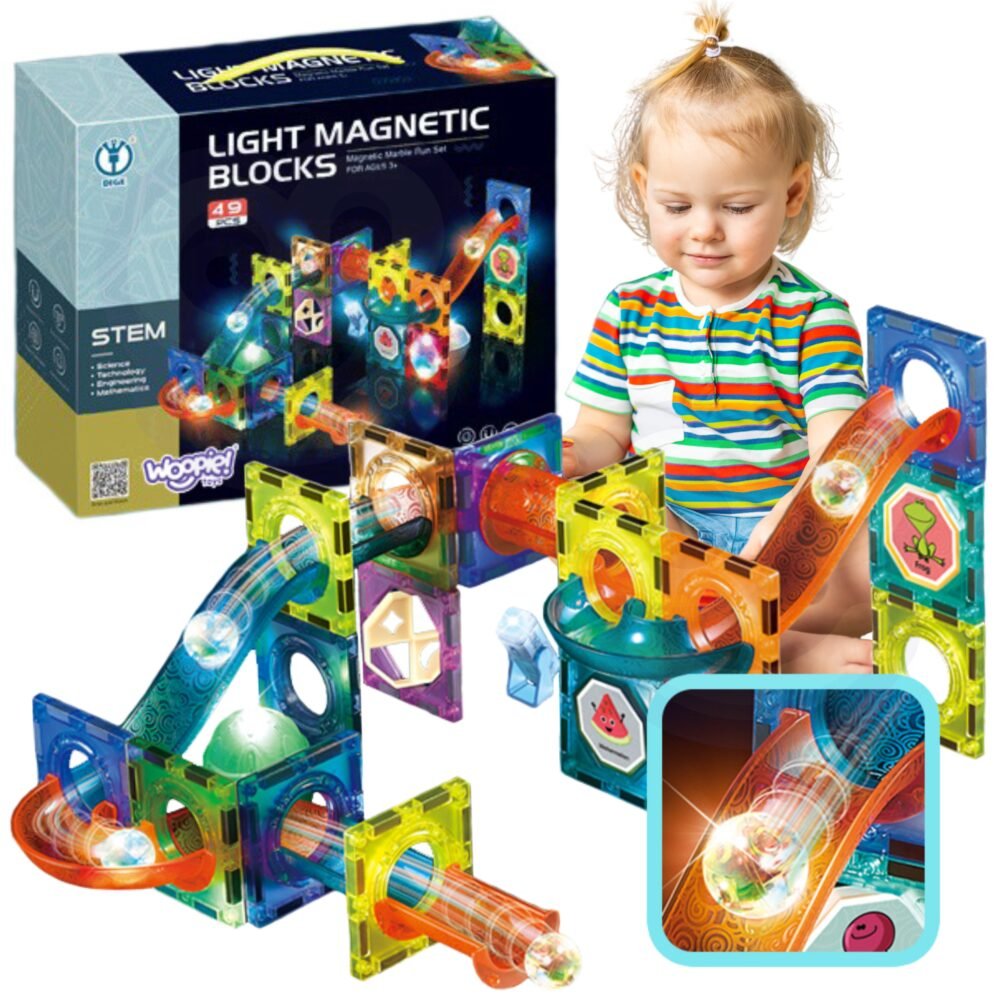 Šviečiantis magnetinis konstruktorius 49 vnt EDU40017