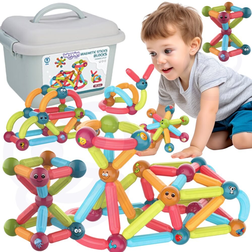 Magnetinis konstruktorius šiaudeliai dėžutėje 76 vnt EDU45180