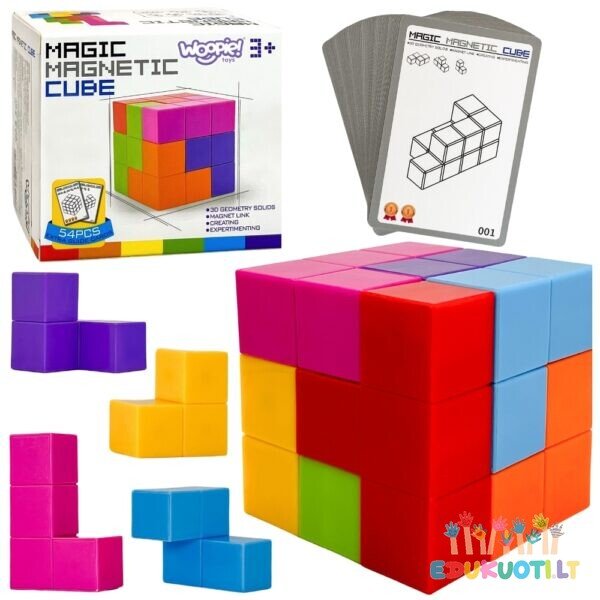 Tetris kubo dėlionė su užduočių kortelėmis R53217