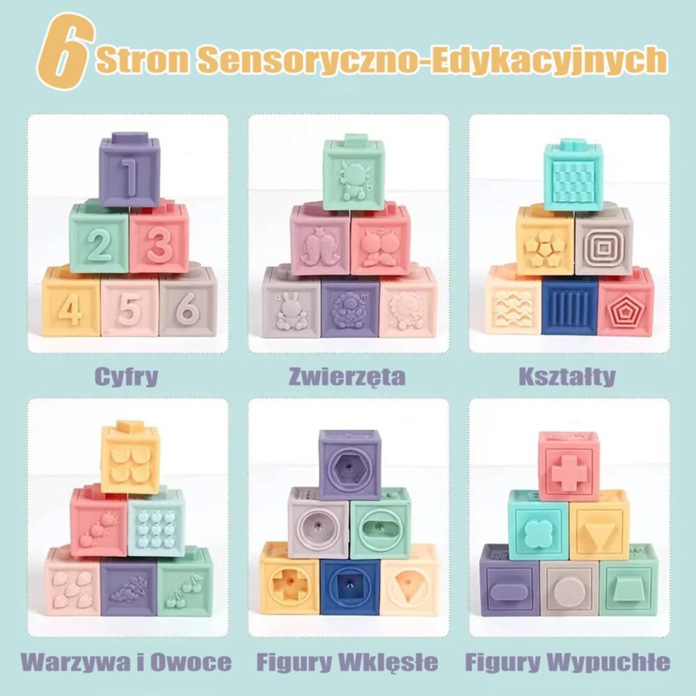 Minkštos sensorinės kaladėlės rinkinys 45845 - Image 3