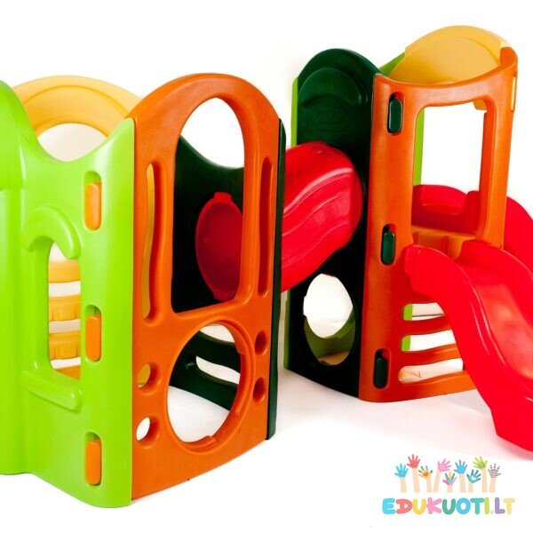 Didelis plastikinis žaidimų namukas su čiuožykla ED44440