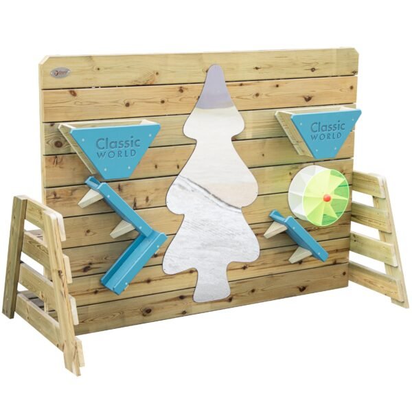 Dvipusė vandens ir smėlio žaidimų siena su suoliuku ED70281