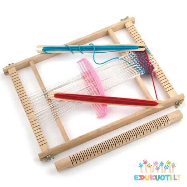 Medinių staklių Montessori audimo rinkinys R58392