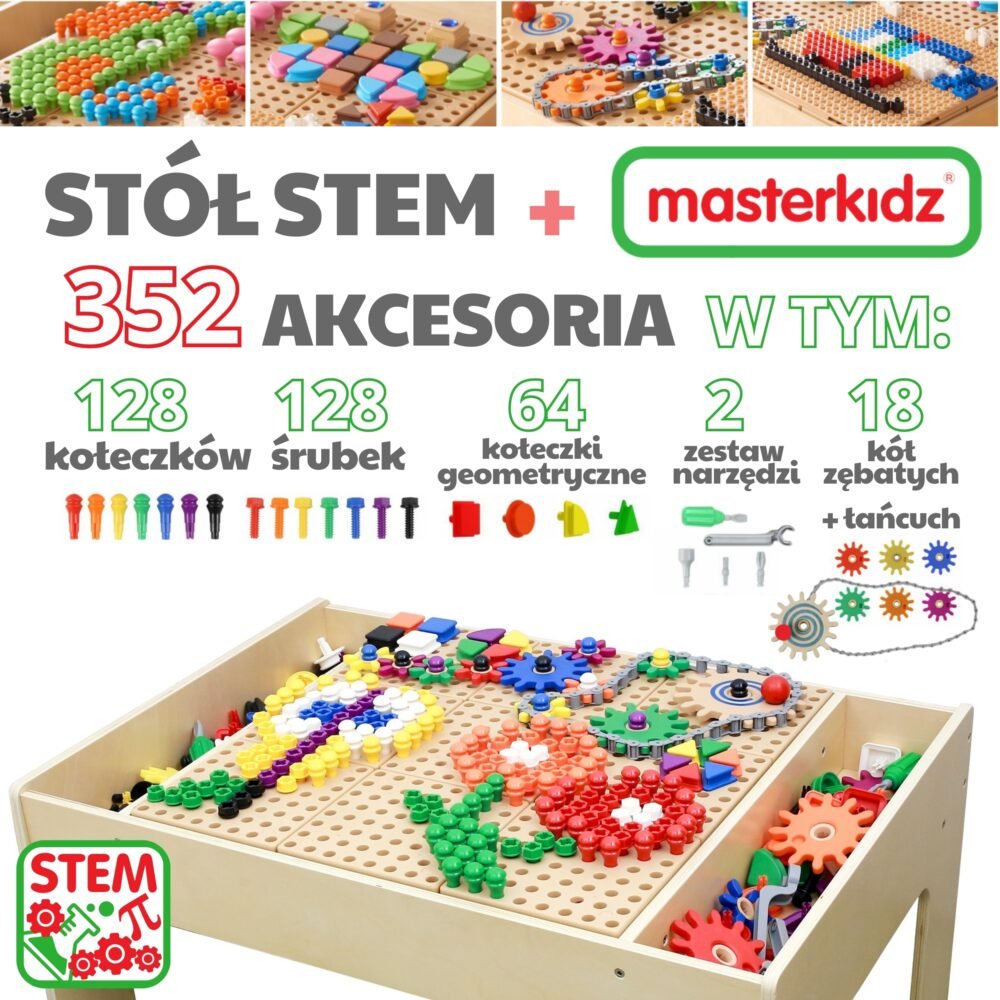 MASTERKIDZ medinis edukacinis stalas su priedų rinkiniu EDU20925 - Image 3