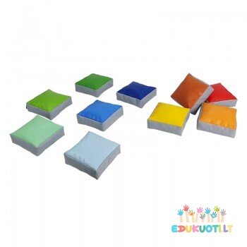 Pagalvėlės pufai sėdėjimui kvadratai 10 vnt. 00255