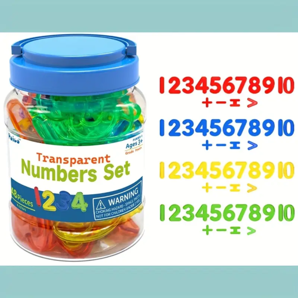 Skaidrūs spalvoti skaičiai 56 vnt. ED500056