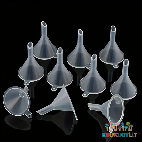 Mini plastikinių piltuvėlių rinkinys 10 vnt ED8059