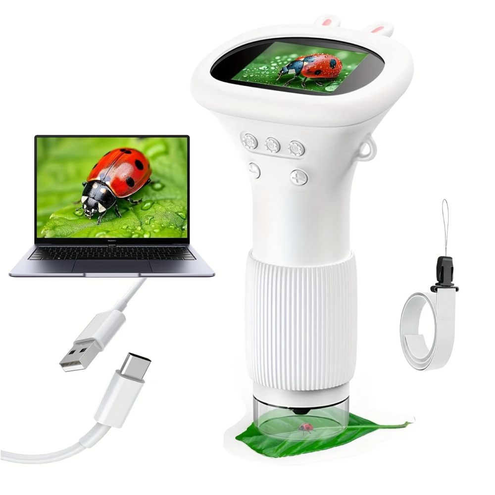 Gamtos tyrinėjimo mikroskopas su kamera ir jungtimi prie kompiuterio ED8070