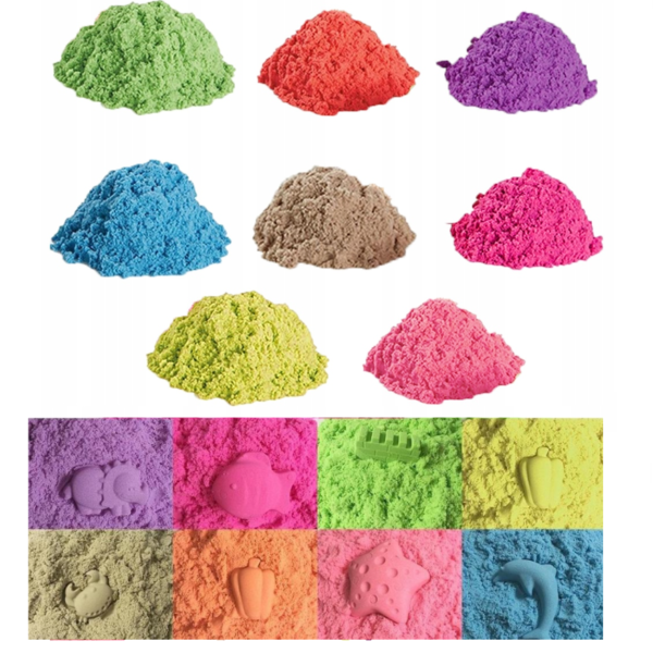 Kinetinis smėlis 1 kg įvairių spalvų ED8102
