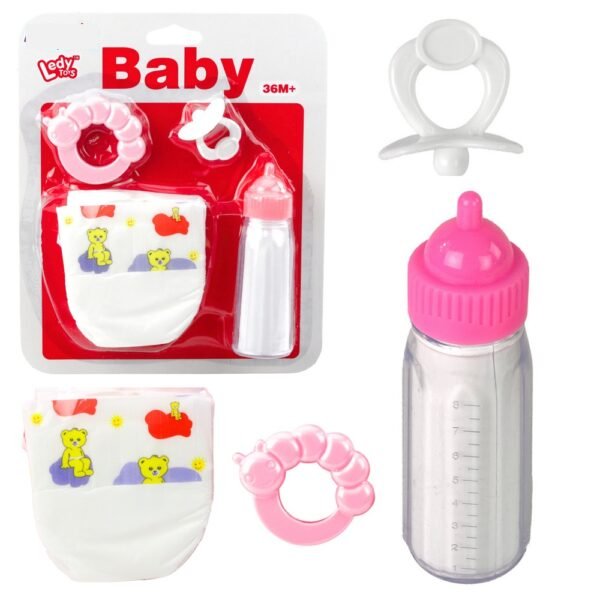 Lėlės buteliukas ir sauskelnės ED24439