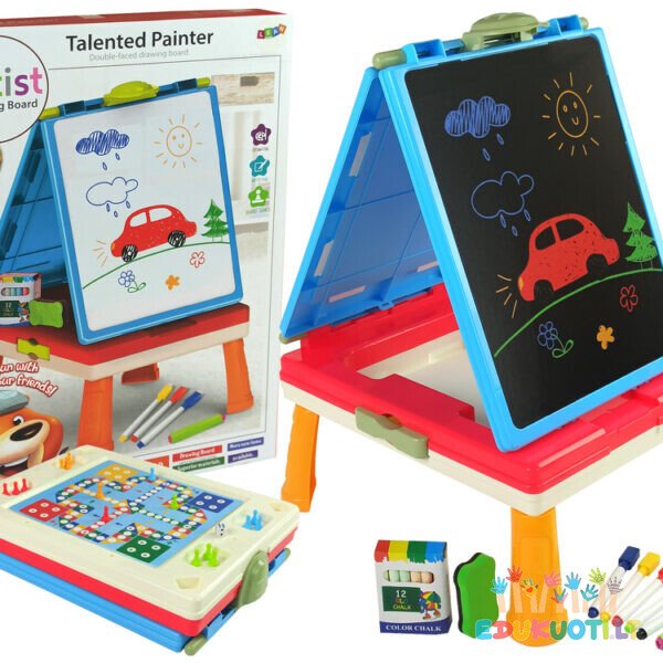 Dvipusė magnetinė kreidinė lenta žaidimų staliukas ED94077