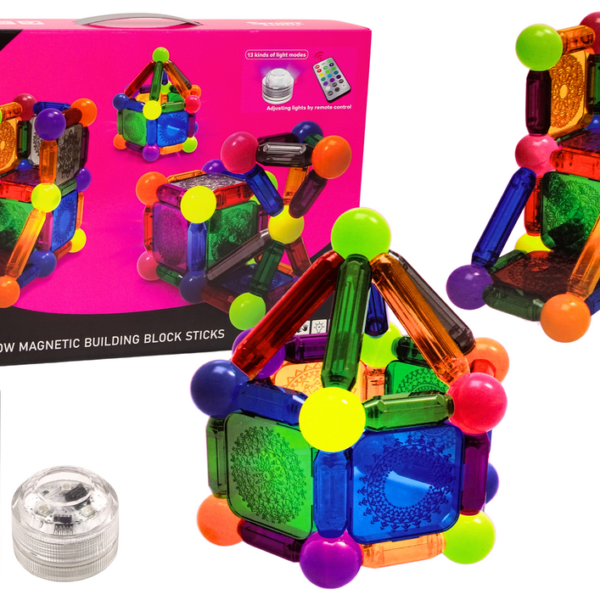 Šviečiantis magnetinis konstruktorius 54 vnt ED18431