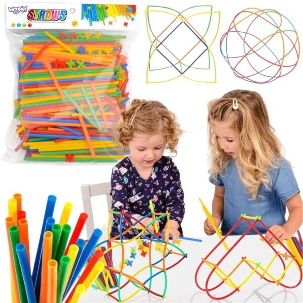 Didelis konstruktorius šiaudeliai 500vnt EDU54283