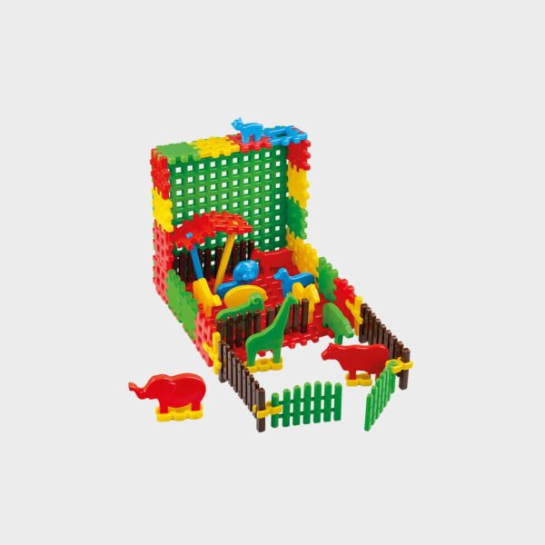 Plastikinis vaflinis konstruktorius Gyvūnai 50 vnt ED5972