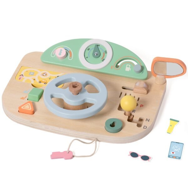 Medinė manipuliacinė lenta Daugiafunkcis vairas EDU20259