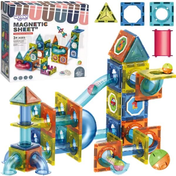 Magnetinis konstruktorius kamuoliukų takelis 42 vnt EDU54917