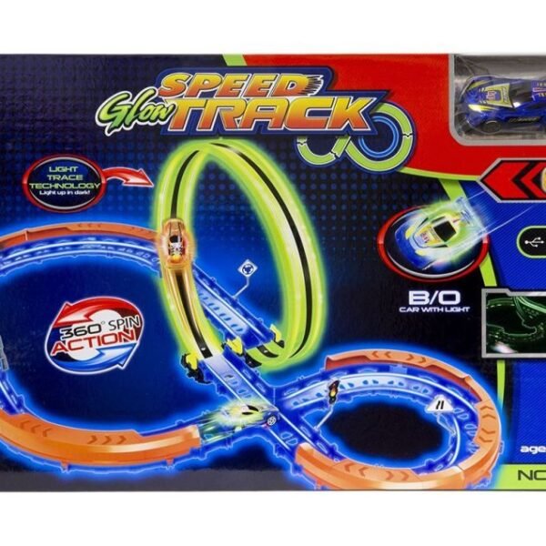 Tamsoje šviečianti automobilių trasa 28 dalys    N-935