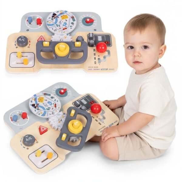 Manipuliacinė sensorinė lavinamoji lenta automobilio vairas 2556