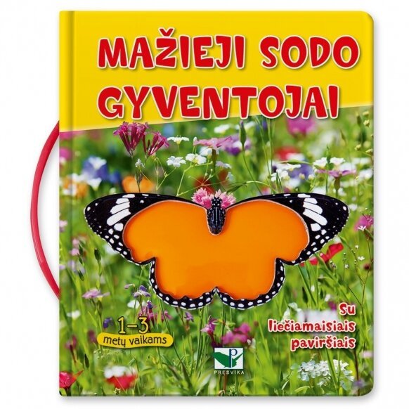 Knygelė su sensoriniais liečiamais elementais Sodo gyventojai