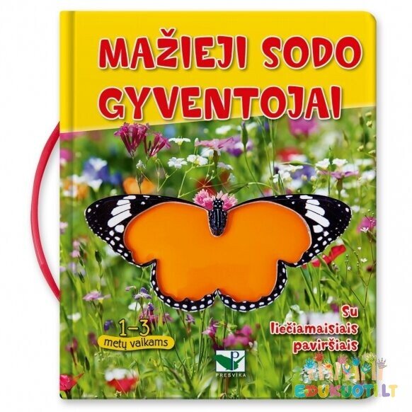 Knygelė su sensoriniais liečiamais elementais Sodo gyventojai